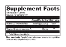 Load image into Gallery viewer, K2D3 5,000 - 60 capsules, Resilient Form
